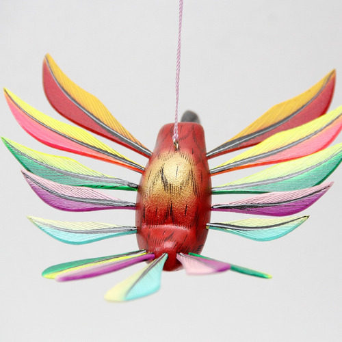 Alebrije Colibrí Grande De Madera Tallada, Aripo.