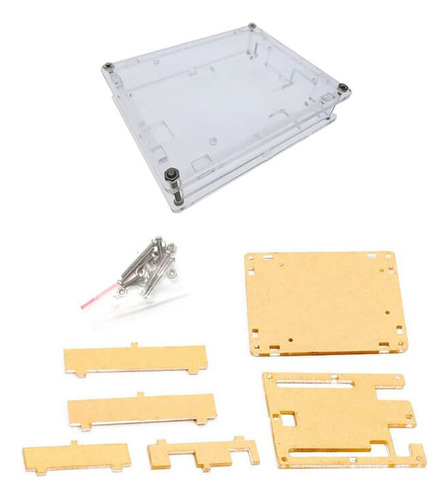 Kit Placa Uno R3 Smd + Protoshield Syb-170 + Carcasa
