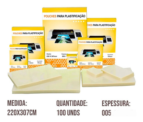 Imagem 2 de 3 de Polaseal De Plastificação A4 0,05mm 220x307mm Plástico 100un
