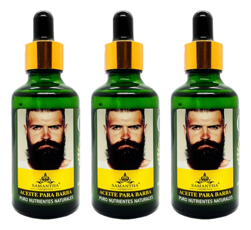 3 Und Aceite De Barba Con Extracto De Oliva 50ml Samantha