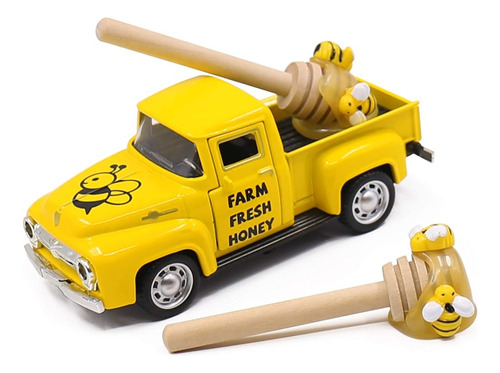 Huray Rayho Mini Farm Fresh Honey Yellow Truck Toy Con Faux 