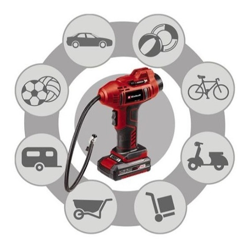 Imagen 2 de 11 de Compresor Manual Inalambrico Einhell Ce-cc 18 Li Solo