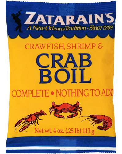 Sazonador Mariscos Zatarain's Crawfish Shrimp Crab Boil 113g