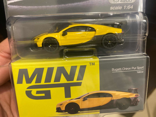 Mini Gt Bugatti Chiron Pur Sport # 428 Yellow Mijo Exc. 1/64