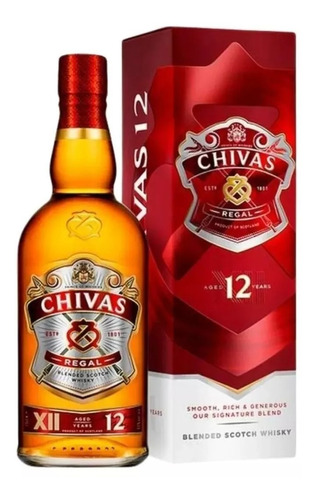 Whisky Blended Scotch Chivas Regal 12 Años Escocia botella 1 L

