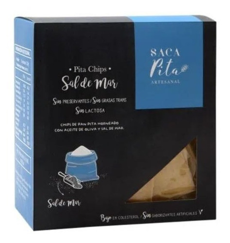 Pita Chips Sal De Mar 200g - Galletas Horneadas - Sacapita