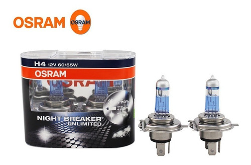 Bombillo Osram  H4-p43t-60/55w 110%+luz Night Breaker Unlim