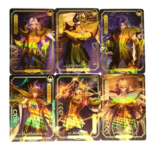 Cards Saint Seiya + Portacards Tarjetas Doradas