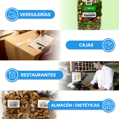 Etiquetas Térmicas 50mm X 25mm 2 Bandas Autoadhesivas Para Despacho Logística Envios - Pack X6 Rollos
