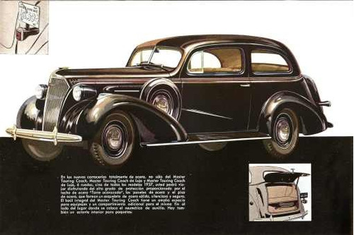 Chevrolet Touring 1937 - Autos Clásicos - Lámina 45 X 30 Cm.