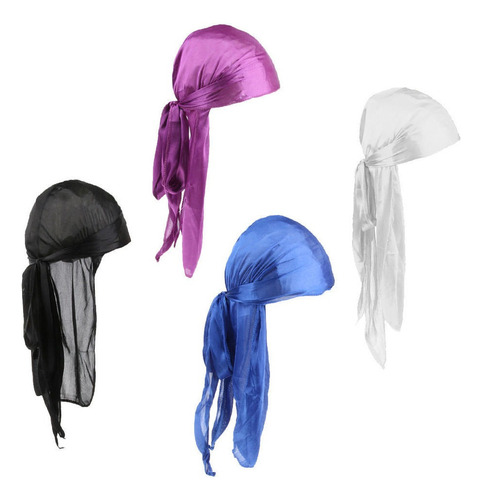 Aruoy 4 Piezas Unisex Suave Sedoso Durag Cap La Pérdida De