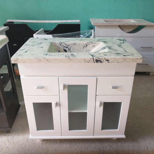 Imagen 2 de 10 de Vanitory Laqueado De 80 Cms, Con Mesada