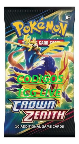 50 Codigos Sobres Cenit Supremo Pokémon Online Tcg Live