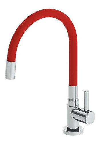 Torneira Mesa Flexível Vermelha Color Flex 1201
