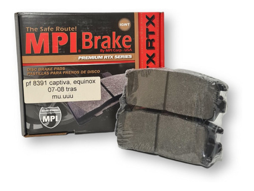 Pastilla De Freno Para Captiva 07/08, Marca Mpi Brake