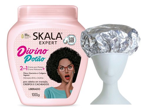 Divino Potao Skala Mascara Vegana 1kg + Gorro Aluminio