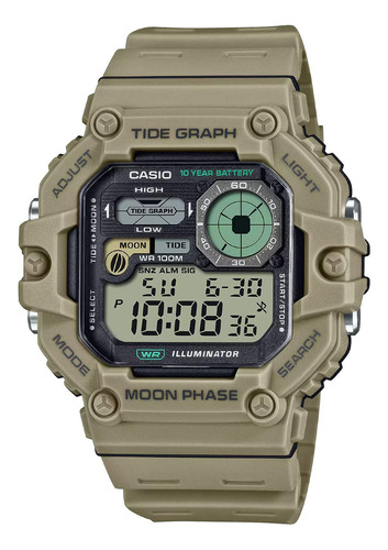 Relógio Casio Ws-1700h-5avdf Gráfico De Marés