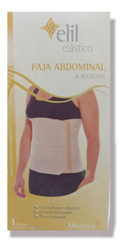 Faja Abdominal 4 Bandas Elil Elastico T1 Al T3