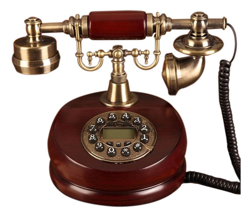 Vintage Retro Handset Teléfono Marrón