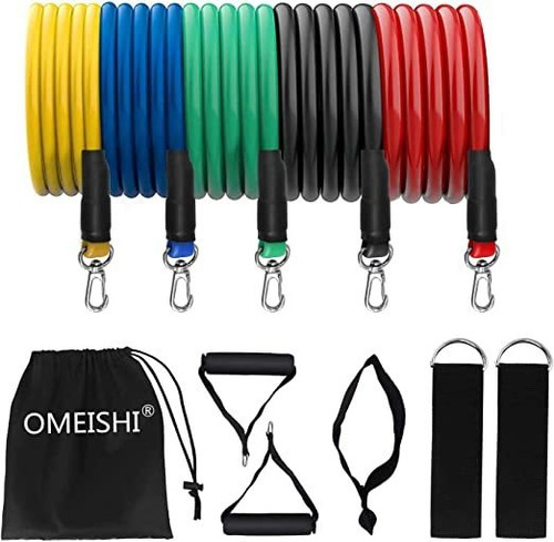 Omeishi Resistance Bands Set (11pcs), Exercise Bands With D.