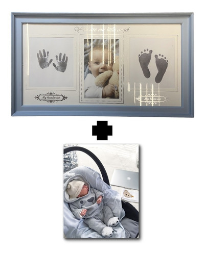 Portaretrato Múltiple Huella Bebé + Impresión De Foto