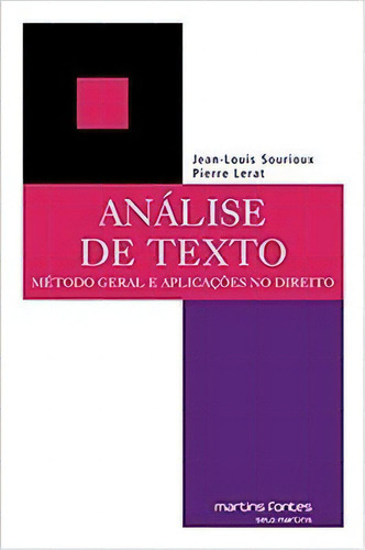 Análise De Texto, De Lerat Pierre. Editora Martins Fontes - Selo Martins Em Português