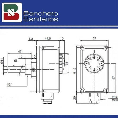 Imagen 2 de 6 de Termostato Rowa De Inmersion Imit P