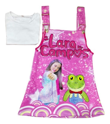 Vestido Tipo Jumper De Lara Campos Brillos Vestido Y Playera