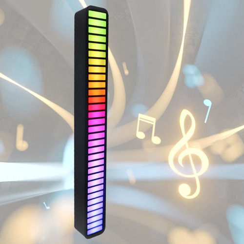 Rgb Led Música Rítmica Activada Por Voz Luz Control De