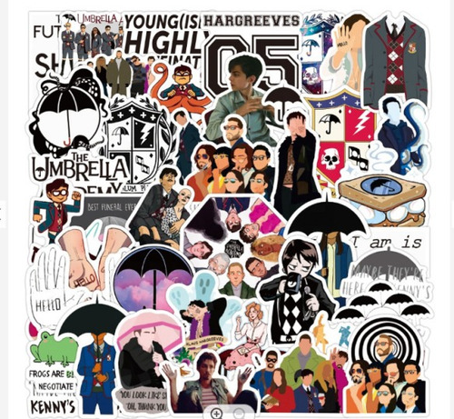 The Umbrella Academy Stickers 50 Calcomanias Pvc Contra Agua