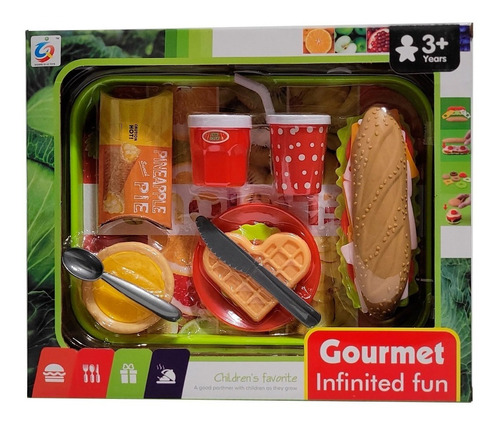 Set De Comida + Alimentos - Gourmet - Vamos A Jugar 