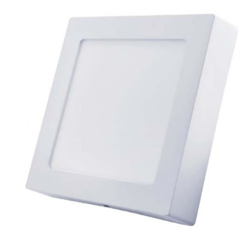 Plafon Panel Exterior Led Cuadrado 12cm 6w 350l Frio Wellmax