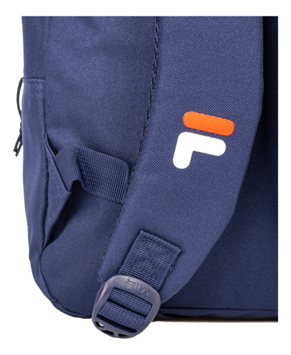 Mochila Fila Azul Estampado A Tono Backpack Diseño de la tela Liso