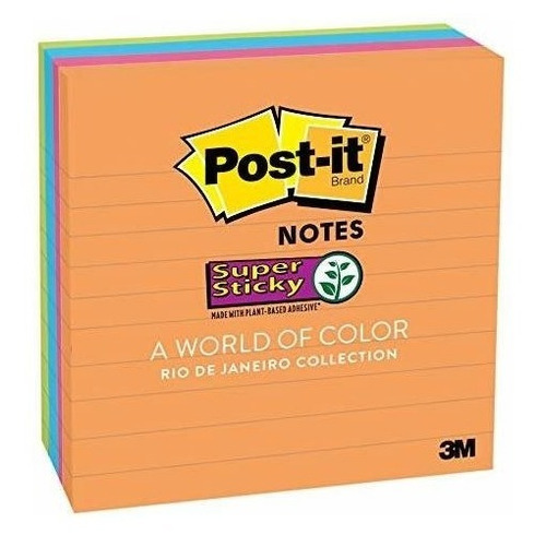 Post-it Super Notas Adhesivas 5 X 8 Pulgadas