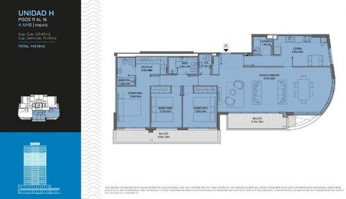 Imagen 10 de 11 de Venta-departamento-4 Amb -tigre-brickell-amenities-polo Gastronómico-piso 15