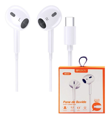 Fone De Ouvido Usb-c Para iPhone 15 E 16 Pro Max Plus Tipo-c