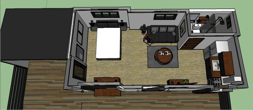 Tiny House Architectural Plans 506 Ft2 / Casa Pequeña Planos