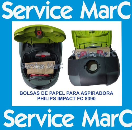 Imagen 3 de 7 de Bolsas Aspiradora Smallstar Philips Fc8230 Impact Expression