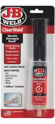 Jb Weld Oficial Jeringa Con Tubo Mixer 50114spa 14 Ml