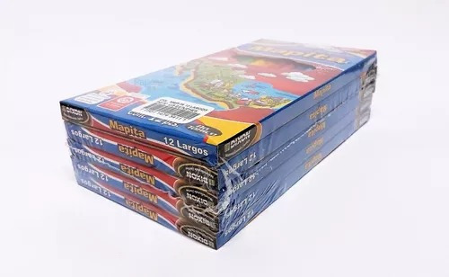 5 Cajas De Colores Mapita Con 12 Largos Marca Dixon Pack