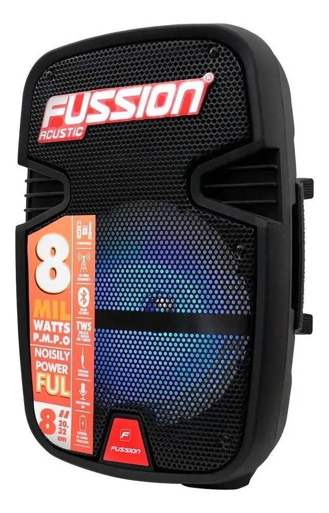 Bocina Fussion Acustic Audio Pro Pbs9936bk Portátil Con Bluetooth Negra
