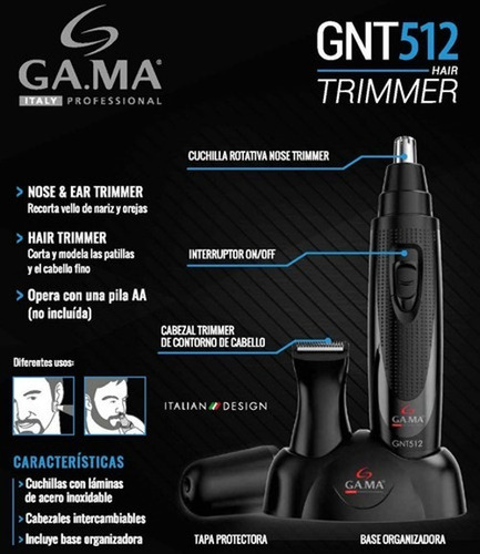 Imagen 3 de 10 de Trimmer Cortador Pelo Nariz Cortadora Bigote Barba Patillas