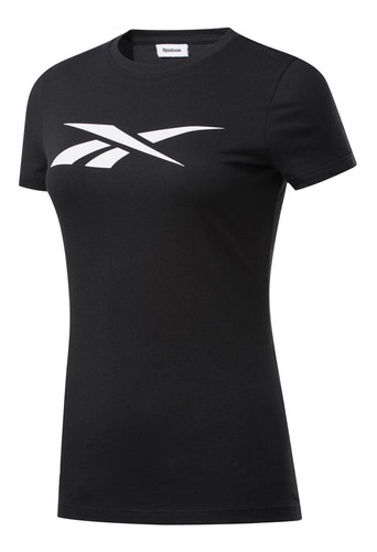 Remera Negra De Mujer Reebok  Vector Graphic