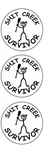 (3 Pack) Sh * T Creek Survivor Círculo De Vinilo Duro Del So