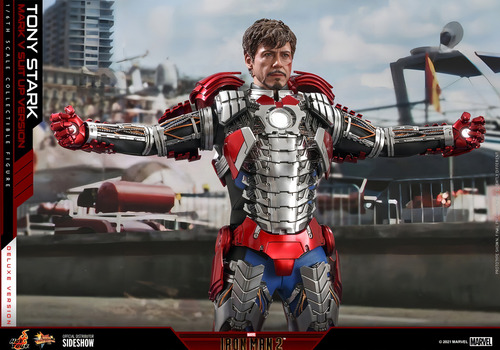 Hot Toys Tony Stark Mark V Suit Up Version Deluxe Escala 1/6