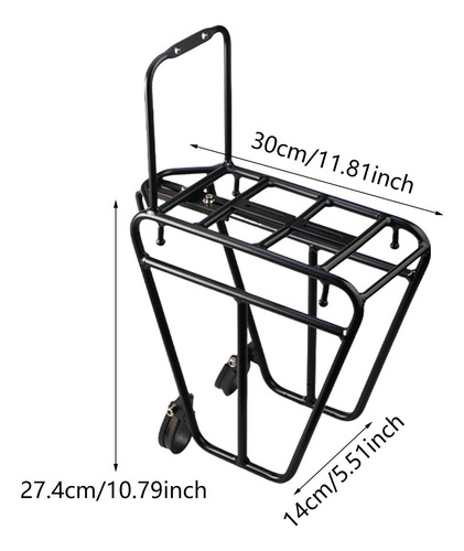 Portaequipajes Delantero Para Bicicleta, Portaequipajes Con