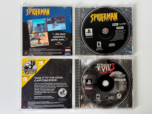 Juegos Playstation 1 Resident Evil 3 Y Spiderman (Usado)