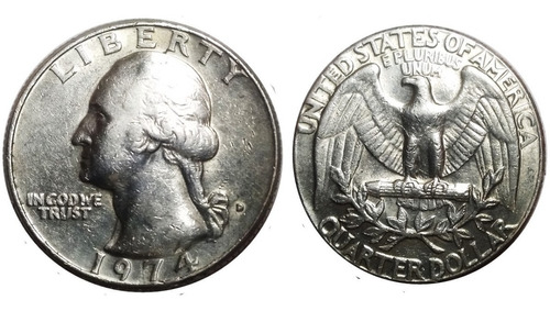 Quarter De Dolar 1974 D(denver) Washington Aguila