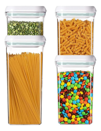 Contenedores de almacenamiento de alimentos Yukaione, paquete de 4