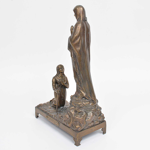 Antiga Escultura Virgem Maria Francesa Richir Petit Bronze (Usado)